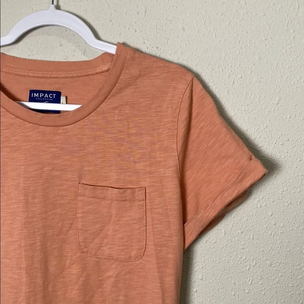 United By Blue Impact Collection Organic Cotton Casual T Shirt Dress Peach